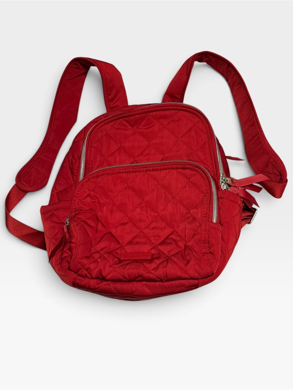 Vera Bradley Quilted Performance Twill Small Backpack in Cardinal Red